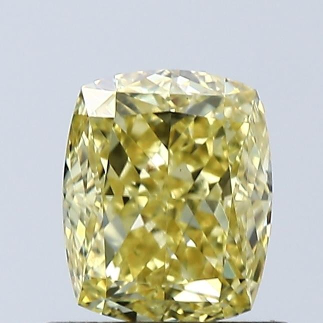 1.06 Ct. Fancy Vivid Yellow Cushion Lab Grown Diamond