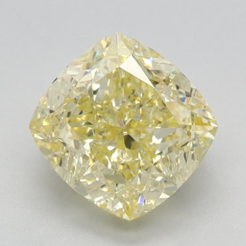 2.20 Ct. Fancy Intense Yellow Cushion Lab Grown Diamond