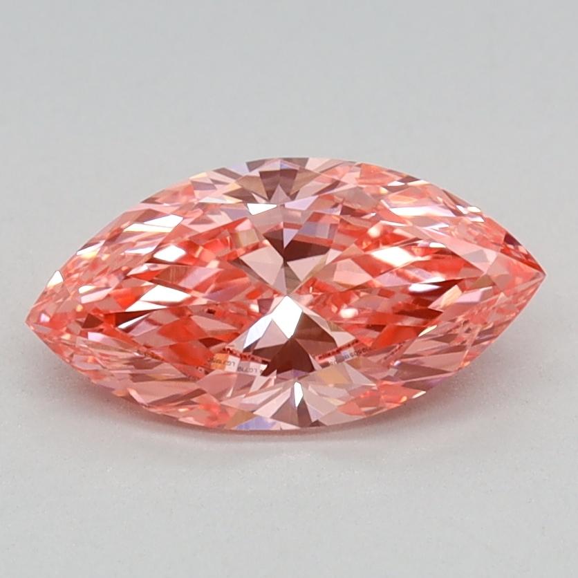 0.69 Ct. Fancy Vivid Pink Marquise Lab Grown Diamond