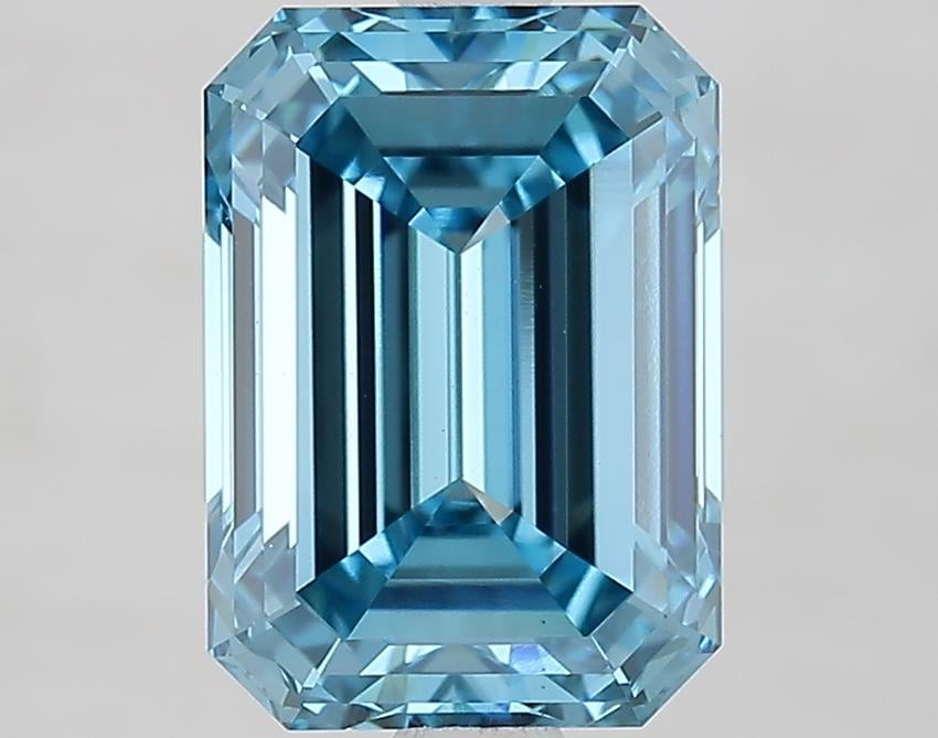 2.74 Ct. Fancy Vivid Blue Emerald Lab Grown Diamond
