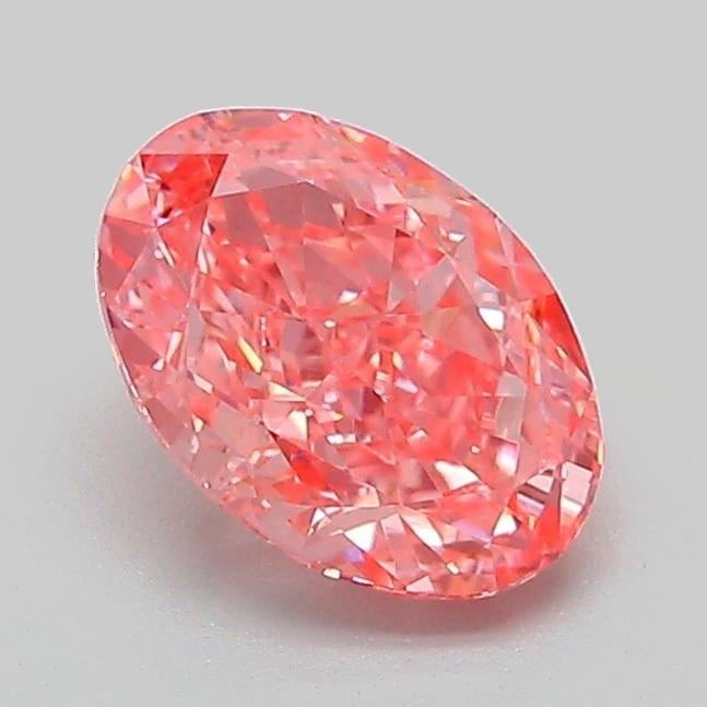 1.08 Ct. Fancy Vivid Pink Oval Lab Grown Diamond