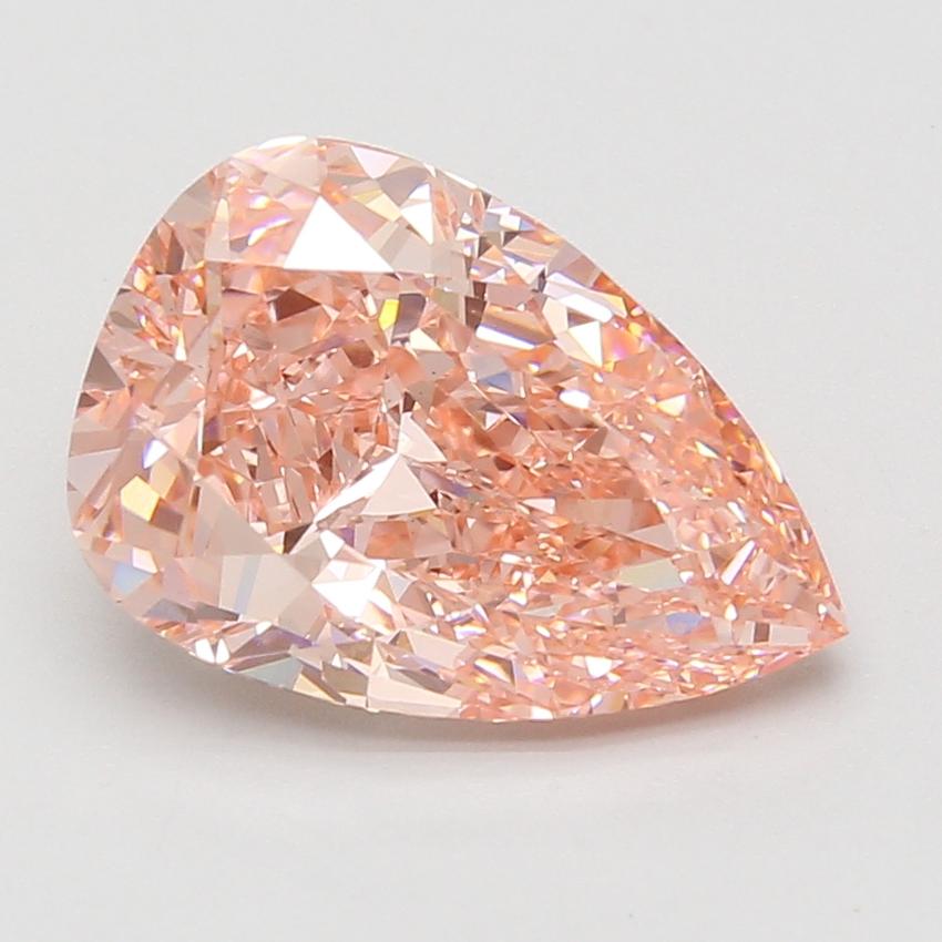 5.07 Ct. Fancy Vivid Pink Pear Lab Grown Diamond