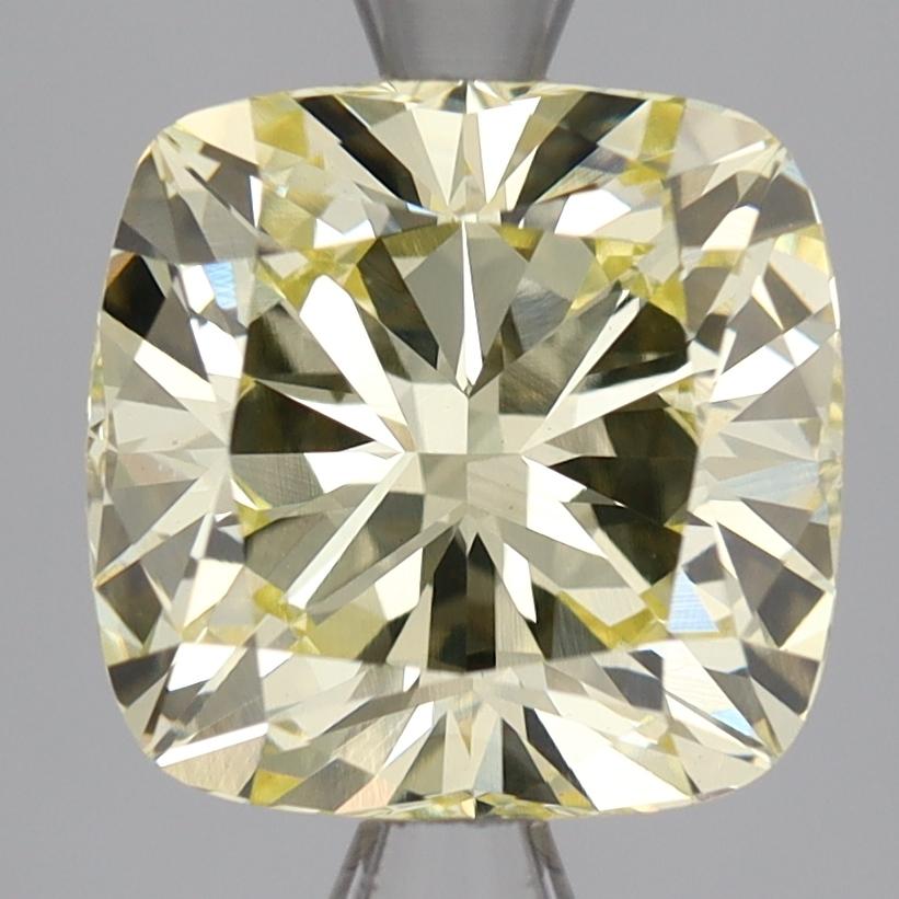 4.06 Ct. Fancy Yellow Cushion Lab Grown Diamond