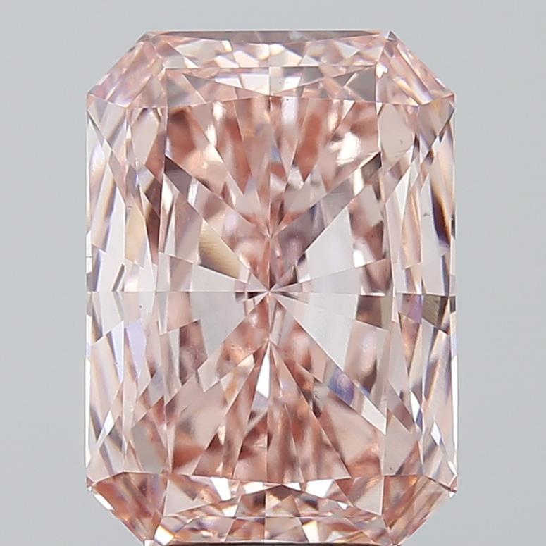 6.04 Ct. Fancy Intense Pink Radiant Lab Grown Diamond