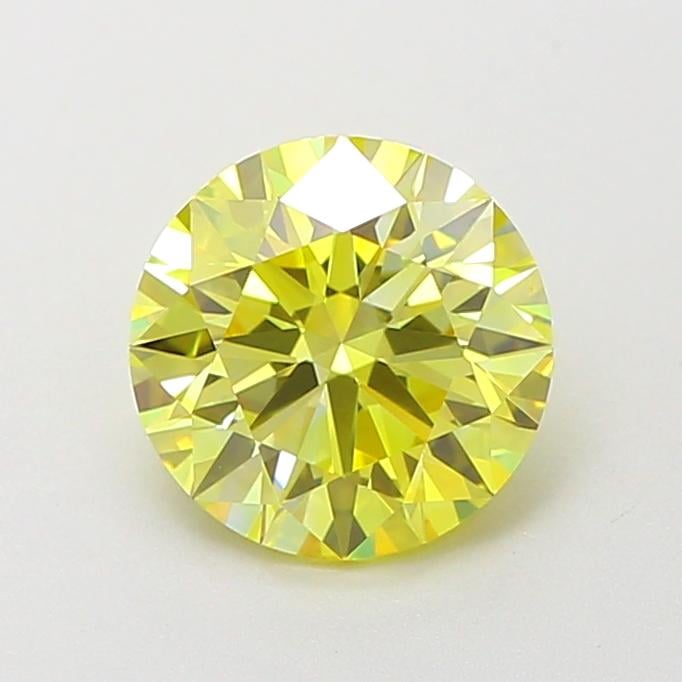 1.07 Ct. Fancy Intense Yellow Round Lab Grown Diamond