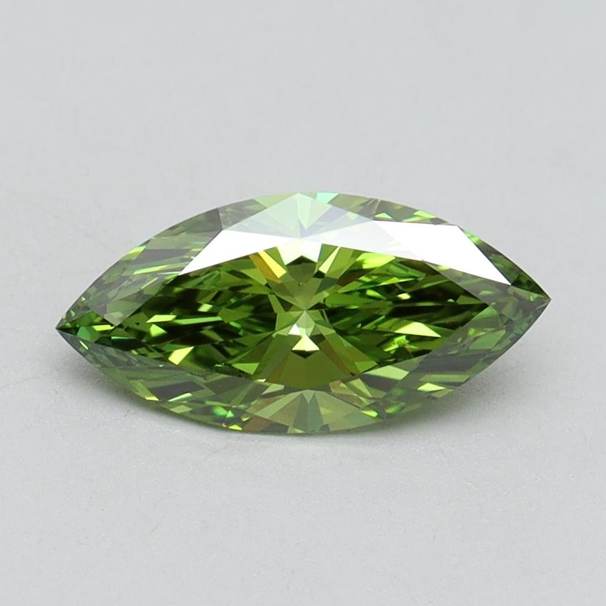 1.00 Ct. Fancy Vivid Green Marquise Lab Grown Diamond