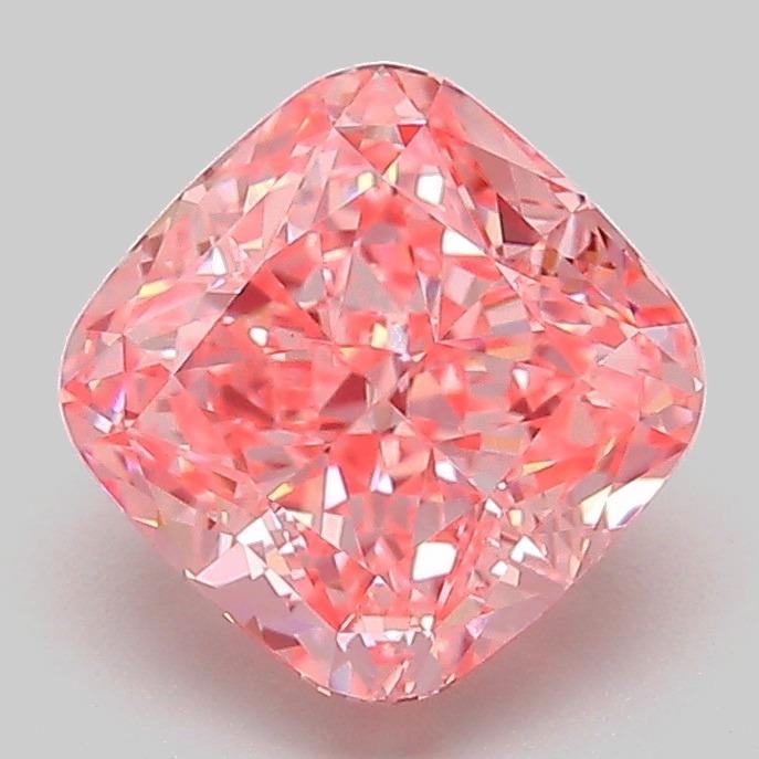 2.11 Ct. Fancy Vivid Pink Cushion Lab Grown Diamond