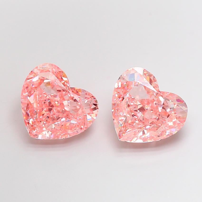 10.00 Ct. Fancy Vivid  Pink Heart Lab Grown Diamond