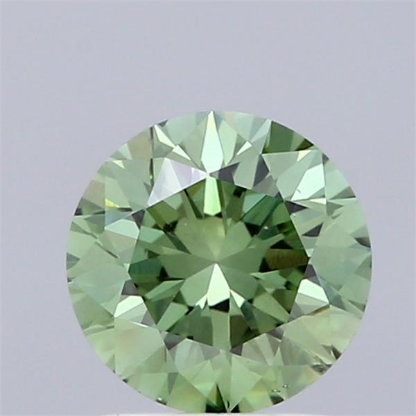 1.22 Ct. Fancy Vivid  Green Round Lab Grown Diamond