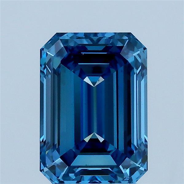 1.65 Ct. Fancy Vivid Blue Emerald Lab Grown Diamond