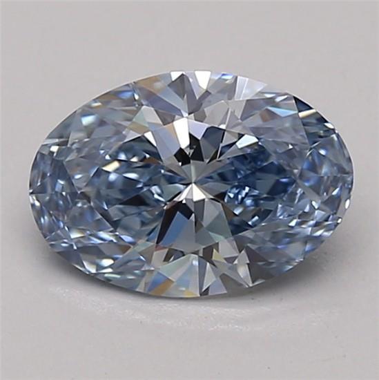 1.07 Ct. Fancy Vivid Blue Oval Lab Grown Diamond