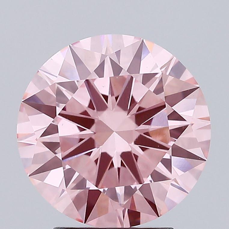 2.98 Ct. Fancy Intense Pink Round Lab Grown Diamond