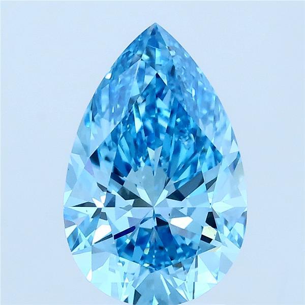 2.01 Ct. Fancy Vivid Blue Pear Lab Grown Diamond