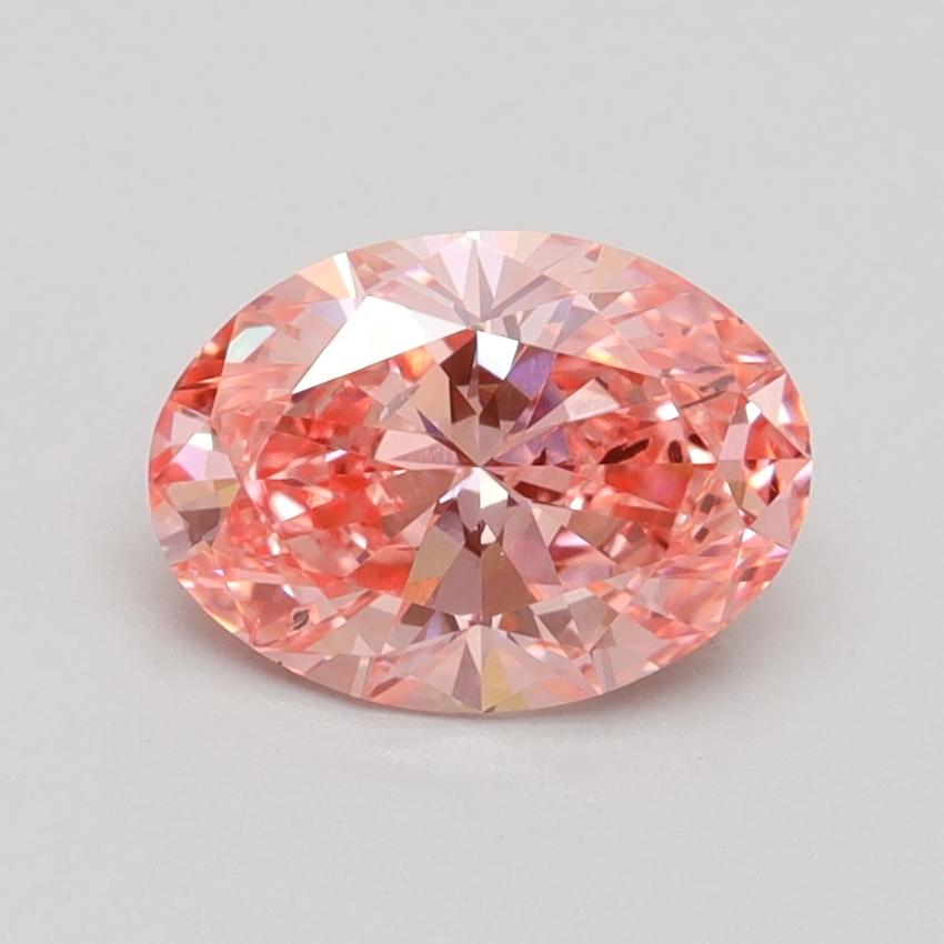 1.23 Ct. Fancy Vivid Pink Oval Lab Grown Diamond