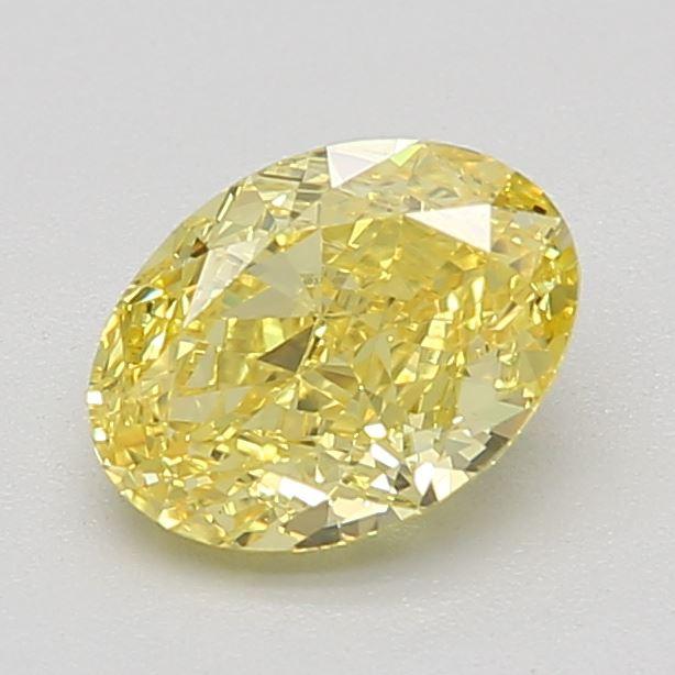 0.73 Ct. Fancy Vivid Yellow Oval Diamond