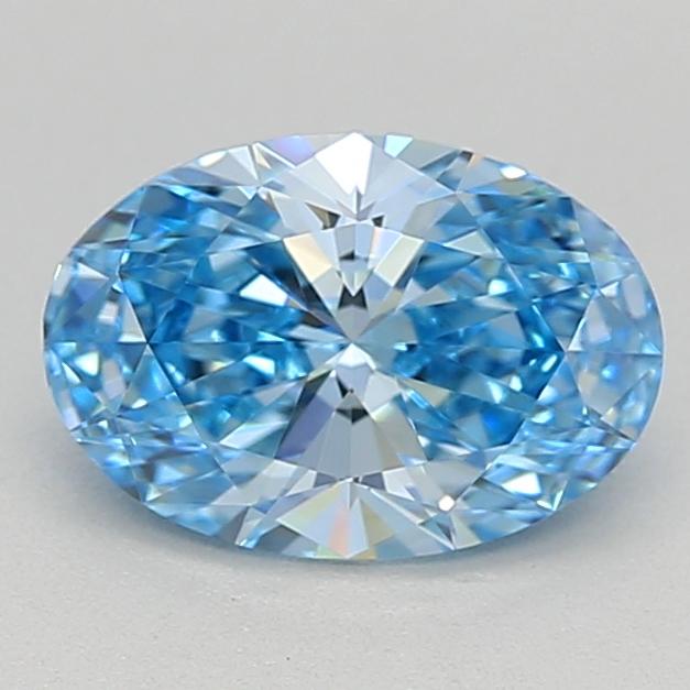 0.82 Ct. Fancy Vivid Blue Oval Lab Grown Diamond