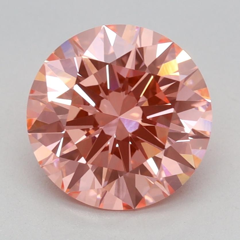 1.64 Ct. Fancy Vivid Pink Round Lab Grown Diamond