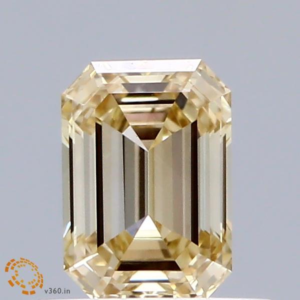0.62 Ct. Fancy Light Brownish Yellow Emerald Lab Grown Diamond