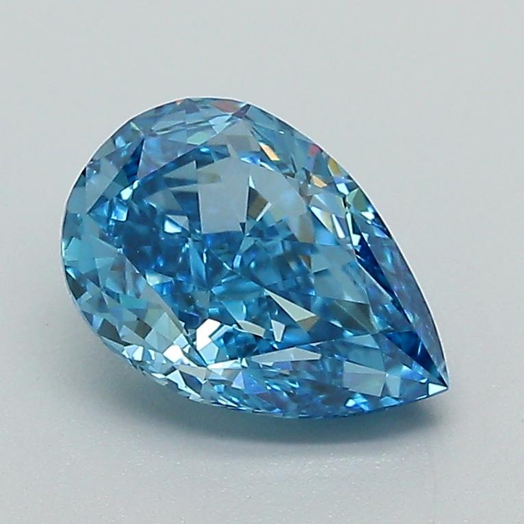 1.54 Ct. Fancy Vivid Blue Pear Lab Grown Diamond