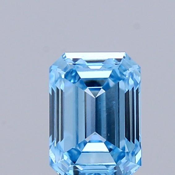 0.52 Ct. Fancy Vivid Blue Emerald Lab Grown Diamond