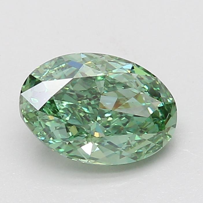 2.04 Ct. Fancy Vivid Green Oval Lab Grown Diamond