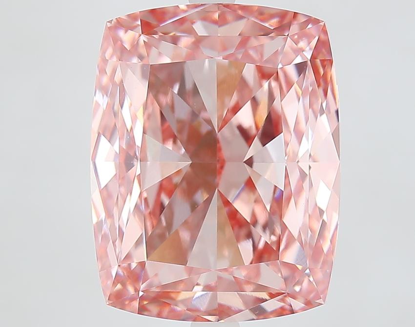 11.01 Ct. Fancy Vivid Pink Cushion Lab Grown Diamond