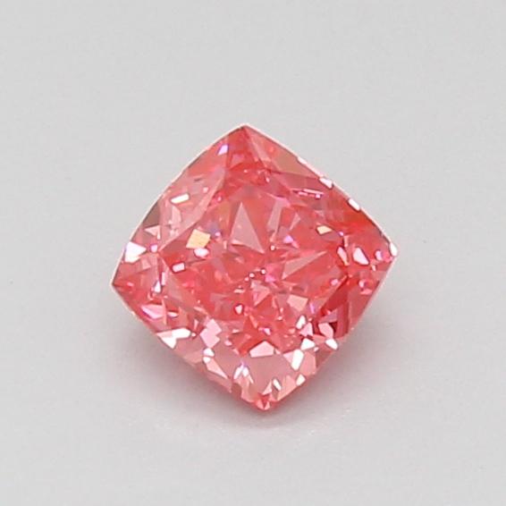 0.54 Ct. Fancy Vivid Pink Cushion Lab Grown Diamond