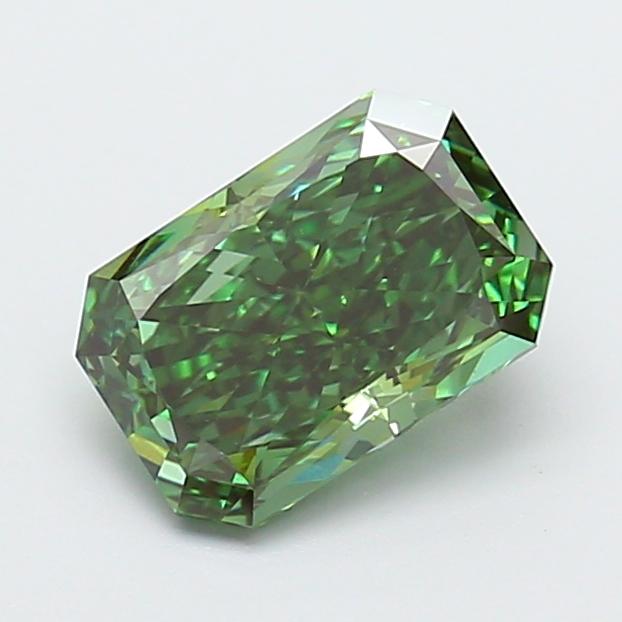 2.00 Ct. Fancy Vivid  Green Radiant Lab Grown Diamond