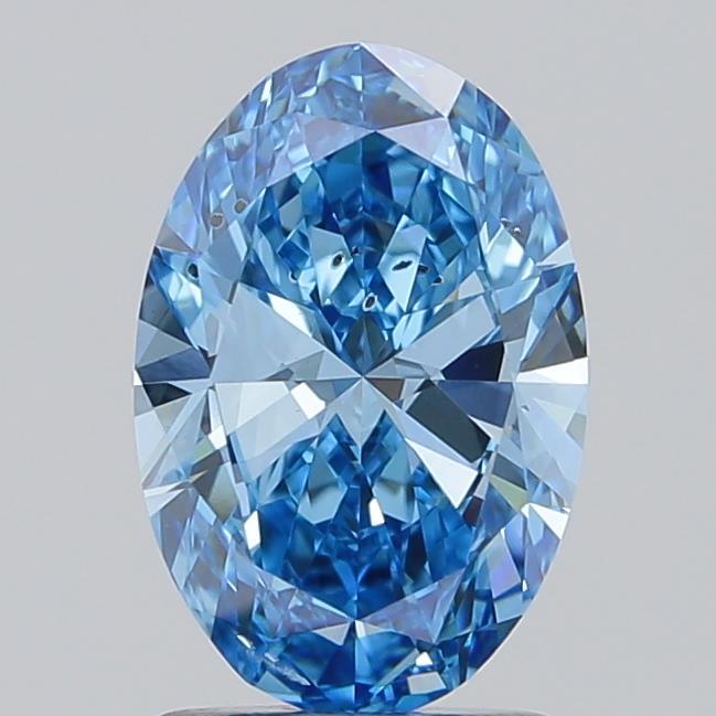 1.50 Ct. Fancy Vivid Blue Oval Lab Grown Diamond