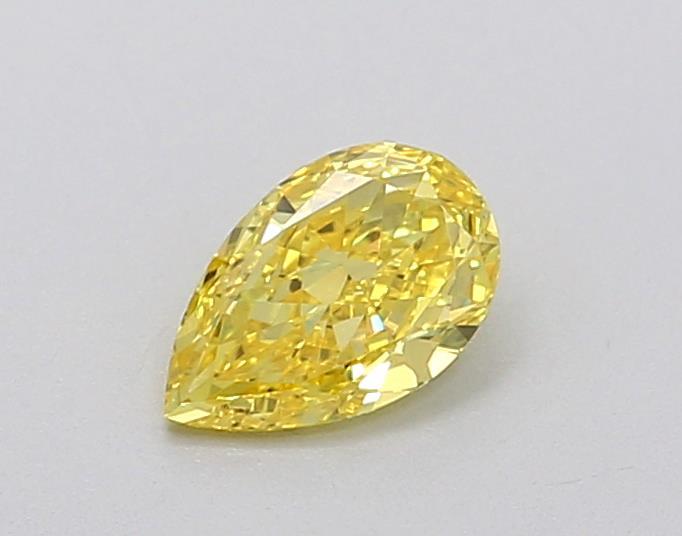 0.29 Ct. Fancy Vivid  Yellow Pear Lab Grown Diamond