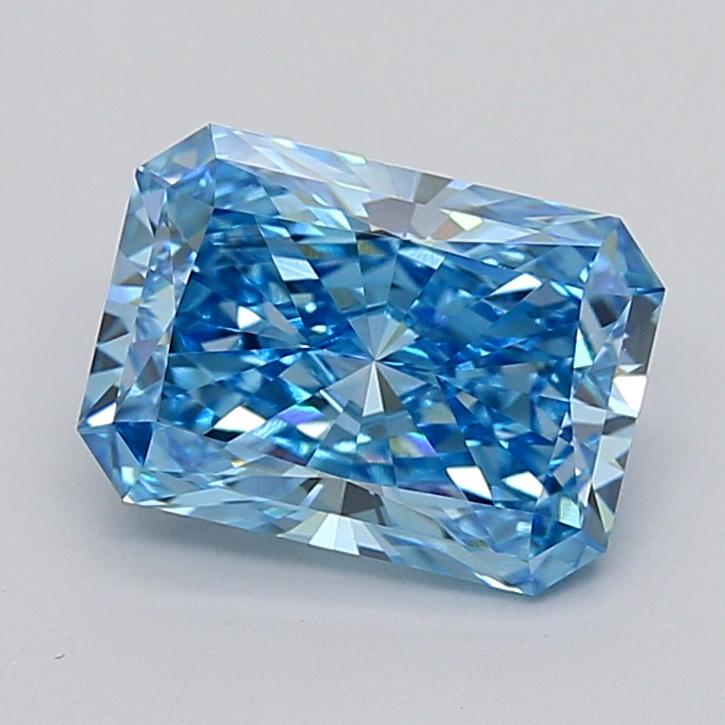 3.09 Ct. Fancy Vivid  Blue Radiant Lab Grown Diamond