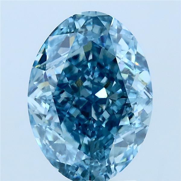 3.08 Ct. Fancy Blue Oval Lab Grown Diamond