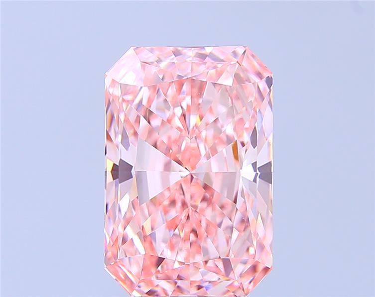 6.03 Ct. Fancy Vivid Pink Radiant Lab Grown Diamond