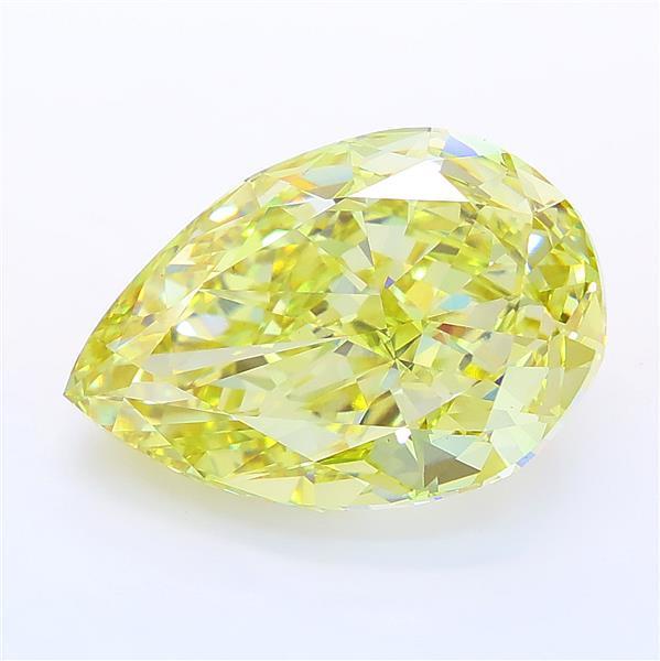 10.59 Ct. Fancy Intense Yellow Pear Lab Grown Diamond