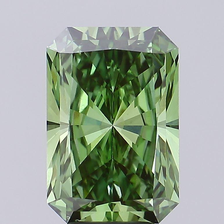 5.08 Ct. Fancy Vivid Green Radiant Lab Grown Diamond