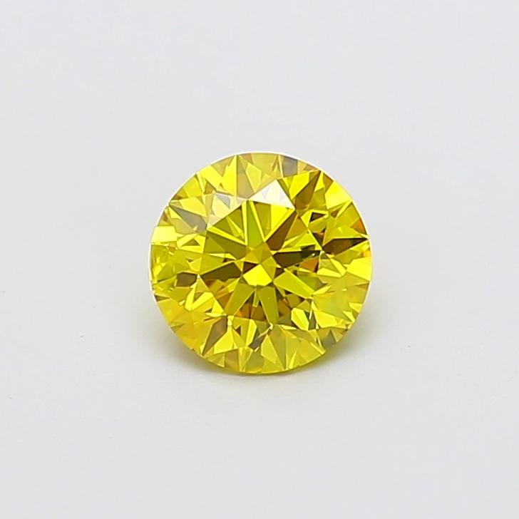1.08 Ct. Fancy Vivid  Yellow Round Lab Grown Diamond