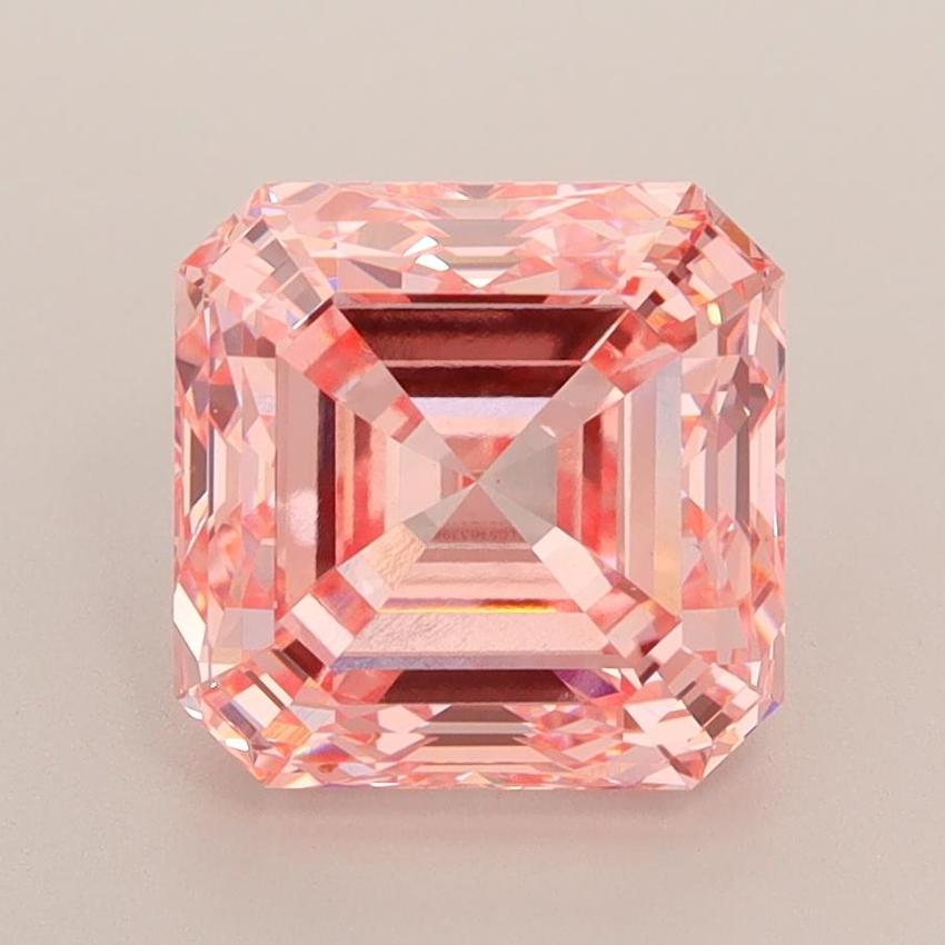 3.56 Ct. Fancy Intense Pink Asscher Lab Grown Diamond