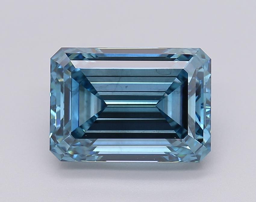 3.09 Ct. Fancy Vivid Blue Emerald Lab Grown Diamond
