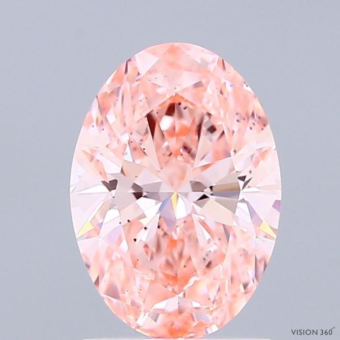1.51 Ct. Fancy Intense Pink Oval Lab Grown Diamond
