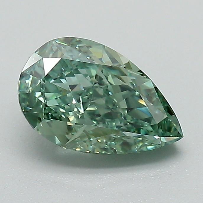 1.17 Ct. Fancy Vivid Green Pear Lab Grown Diamond