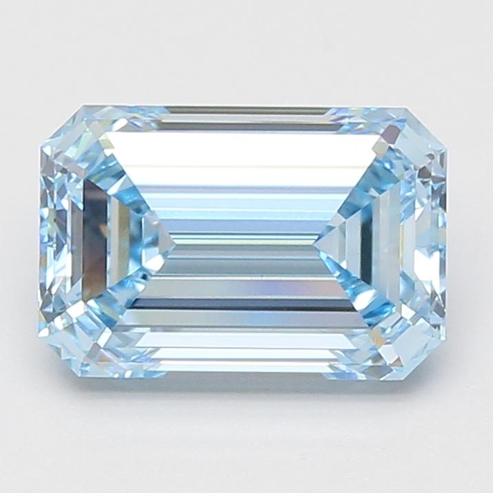 3.01 Ct. Fancy Vivid Blue Emerald Lab Grown Diamond