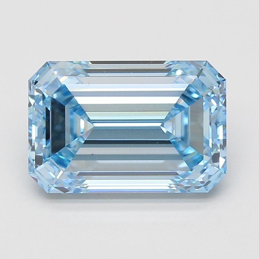 5.10 Ct. Fancy Vivid Blue Emerald Lab Grown Diamond