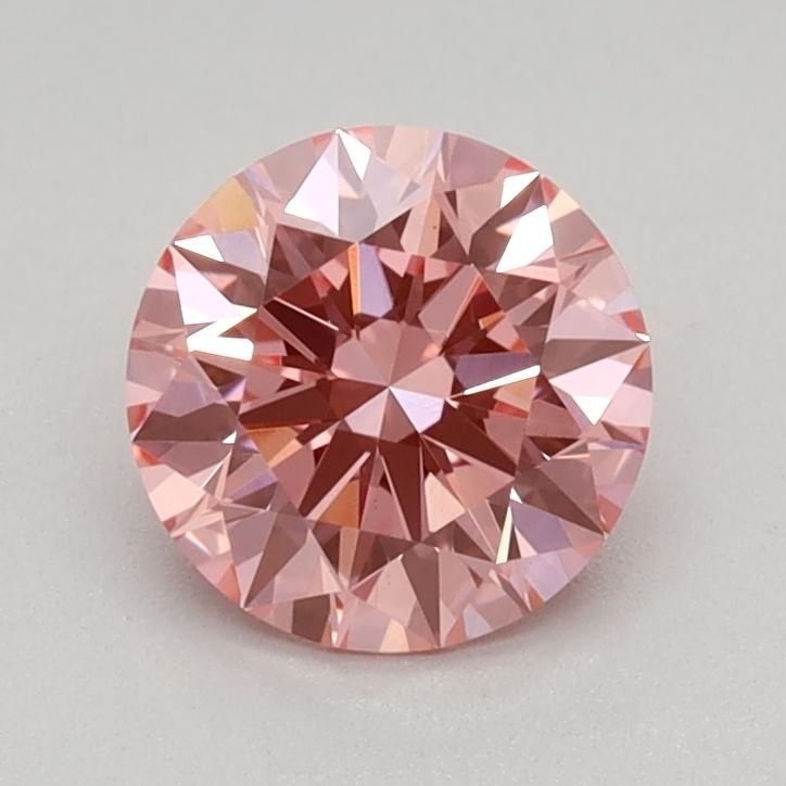 0.71 Ct. Fancy Vivid Pink Round Lab Grown Diamond