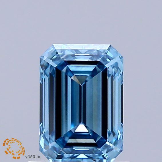 1.03 Ct. Fancy Vivid Blue Emerald Lab Grown Diamond