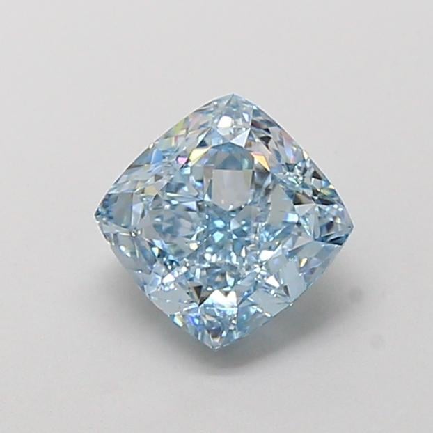 1.32 Ct. Fancy Vivid  Blue Cushion Lab Grown Diamond