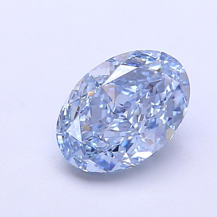 1.53 Ct. Fancy Vivid  Blue Oval Lab Grown Diamond
