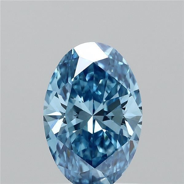 1.01 Ct. Fancy Vivid Blue Oval Lab Grown Diamond