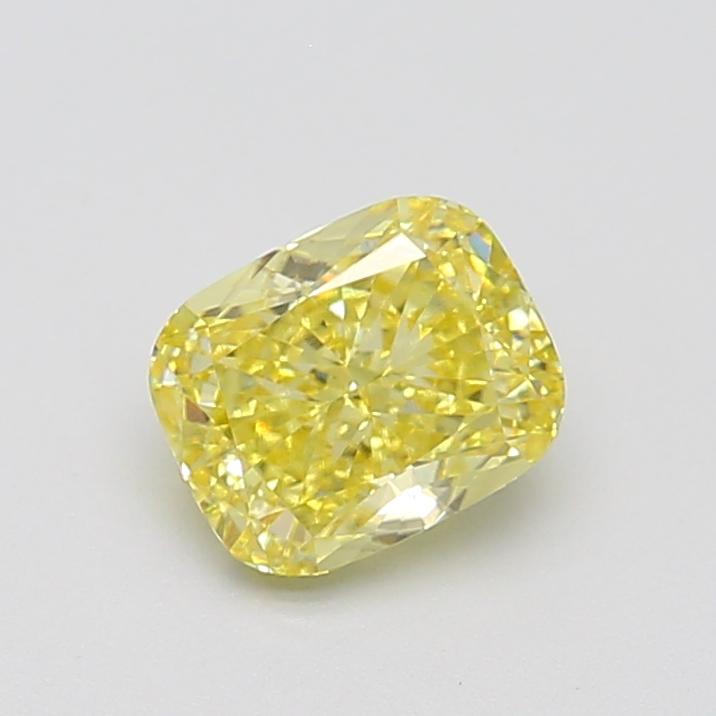 1.23 Ct. Fancy Intense Yellow Cushion Lab Grown Diamond