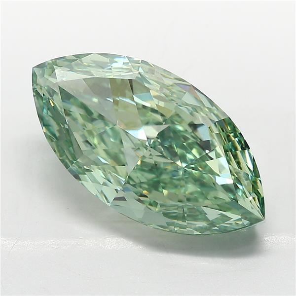 4.09 Ct. Fancy Vivid  Green Marquise Lab Grown Diamond