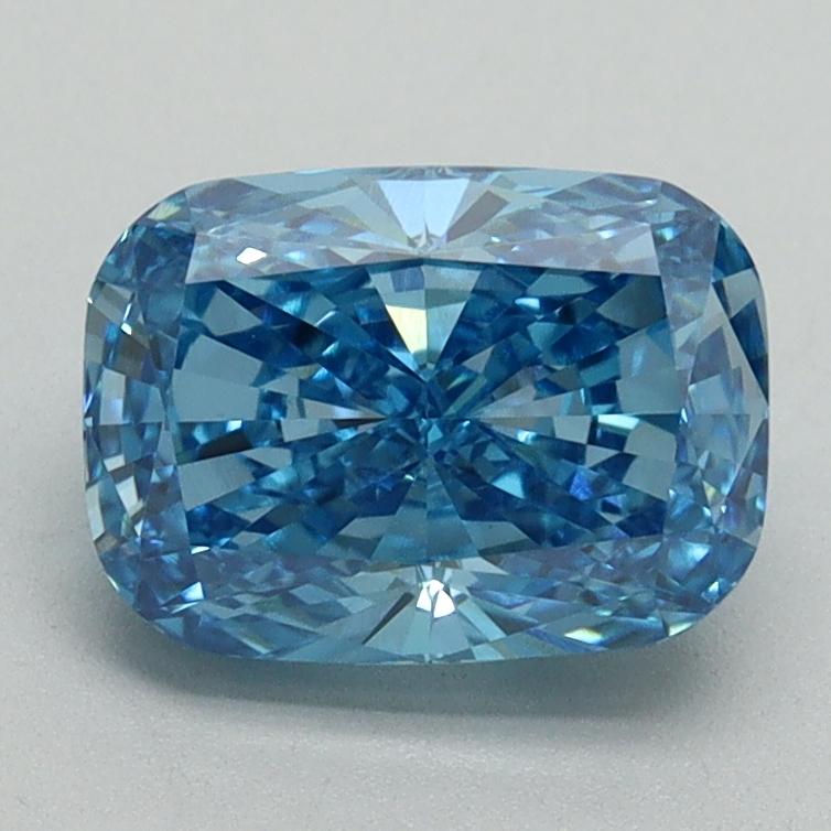 1.75 Ct. Fancy Vivid Blue Cushion Lab Grown Diamond